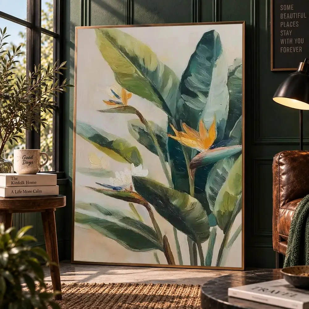 Bird of Paradise Flower Poster Tropical Botanical Wall Art Vibrant Nature Print Home Decor Poster HD