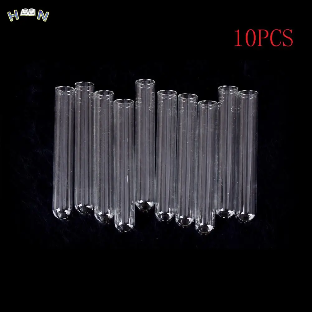 10pcs 100mm Pyrex Glass Blowing Tubes 4 Inch Long Thick Wall Test Tube Lab Supplies