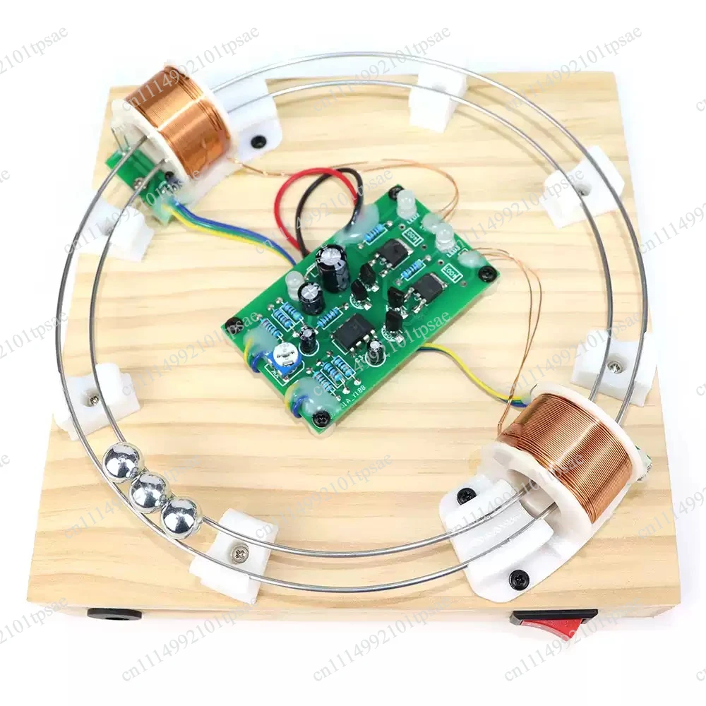 Handmade Electromagnetic Cyclotron Demonstration Model Ring Particle Accelerator with Pure Copper Coil for Tech Science Project