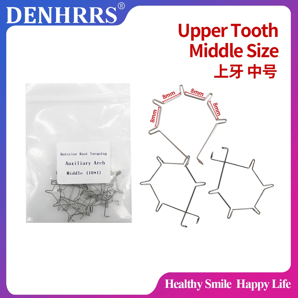 

10Pcs/Pack Dental Orthodontic Five Curved Torque Spring Auxiliary Arch Wire Small Middle Big Normal