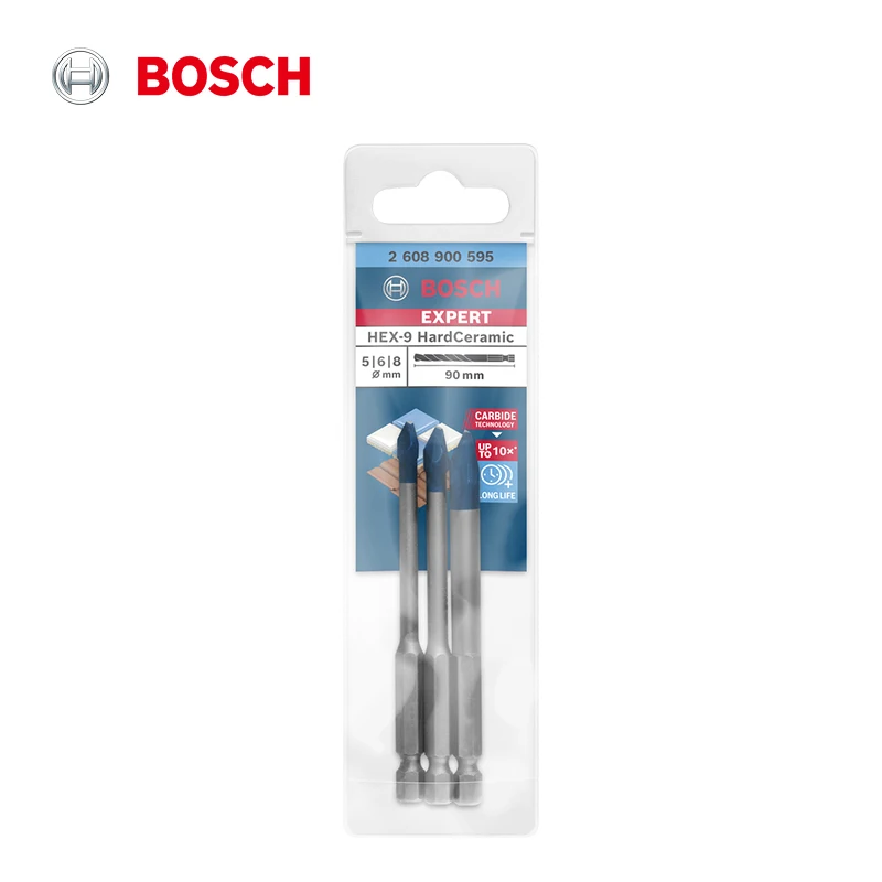 Bosch Expert HEX-9 Hard Ceramic Tile Drill Bit,1/4