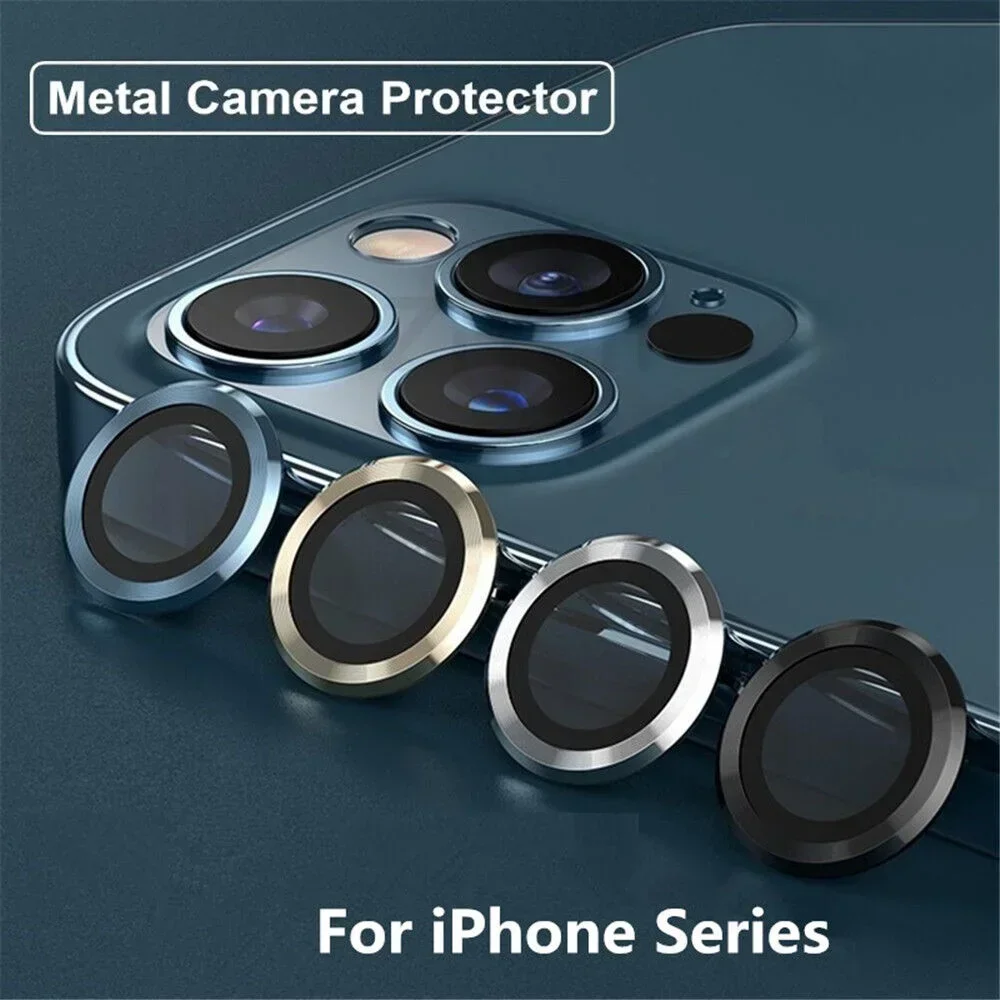 Metal Camera Protector For iPhone 15 Pro Max 11 Pro 14 Pro Max 13 Pro Max 12 Pro Eagle Eye Lens Protection with Transparent Film