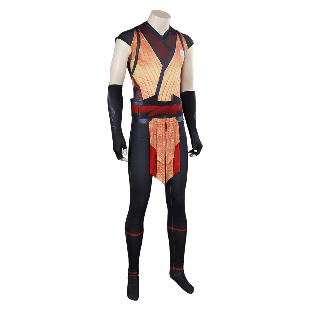 Disfraz de escorpión de Mortal Kombat para hombre adulto, traje de Cosplay con estampado de máscara, traje de juego de rol para carnaval y Halloween