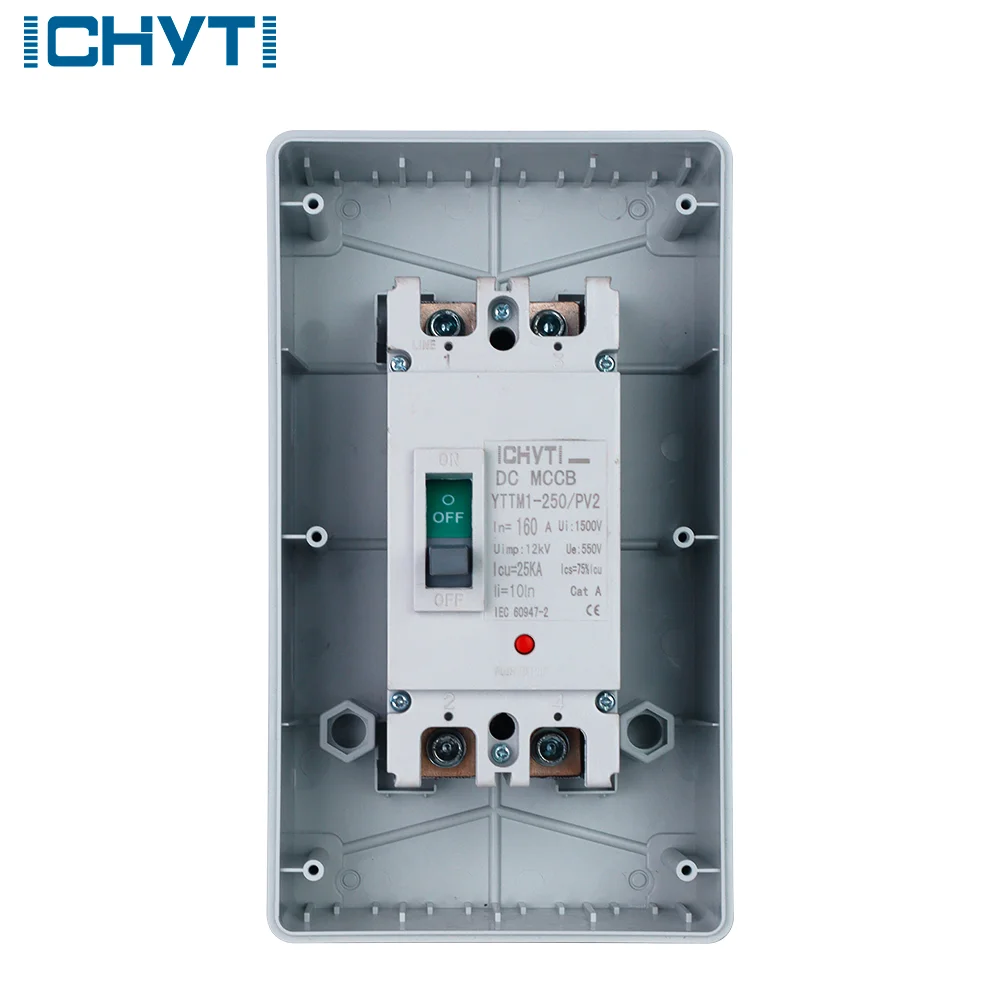 

2PCS CHYT Economy Model IP66 Outdoor Safety Waterproof PC Material Distribution Box 250A 2P Plastic Mccb Box