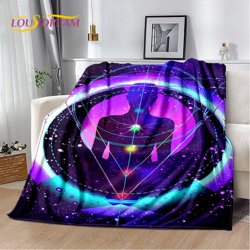 

Naturalize Yoga Zen Meditation Rainbow 7 Chakra Blanket,Flannel Throw Blanket for Home Bedroom Bed Sofa Picnic Hiking Cover Kids