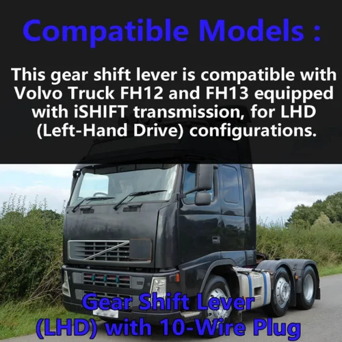 Imagen 2 del producto Palanca de cambio de marchas LHD para camiones Volvo FH12 FH13 iShift OE:21073025,21456377, 21937969, 22583045 - Manija selectora de marchas