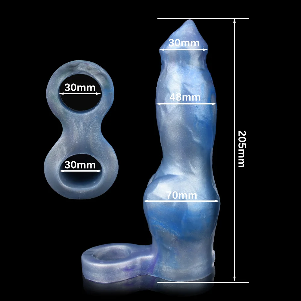 QKKQ Fantasy Penis Sheath Dog Knot Dildo Silicone Monster Penis Enlargement And Extender Sex Toys For Men Male Masturbator 18+