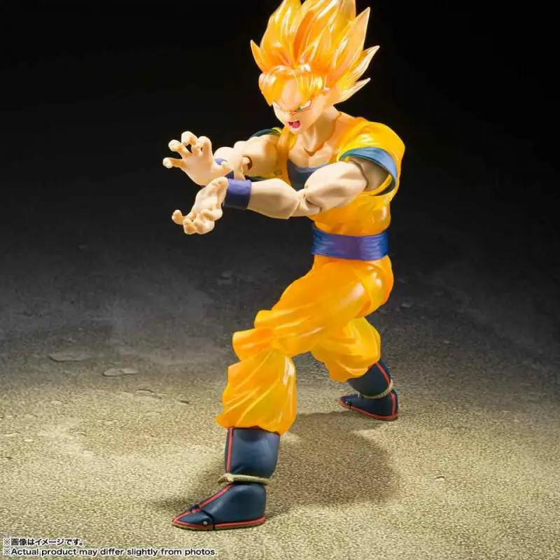 15cm genuino BANDAI TNT SHF Dragon Ball Z Son Goku Super Saiyan Z luchadores Anime figura de acción modelo juguetes regalo para cumpleaños