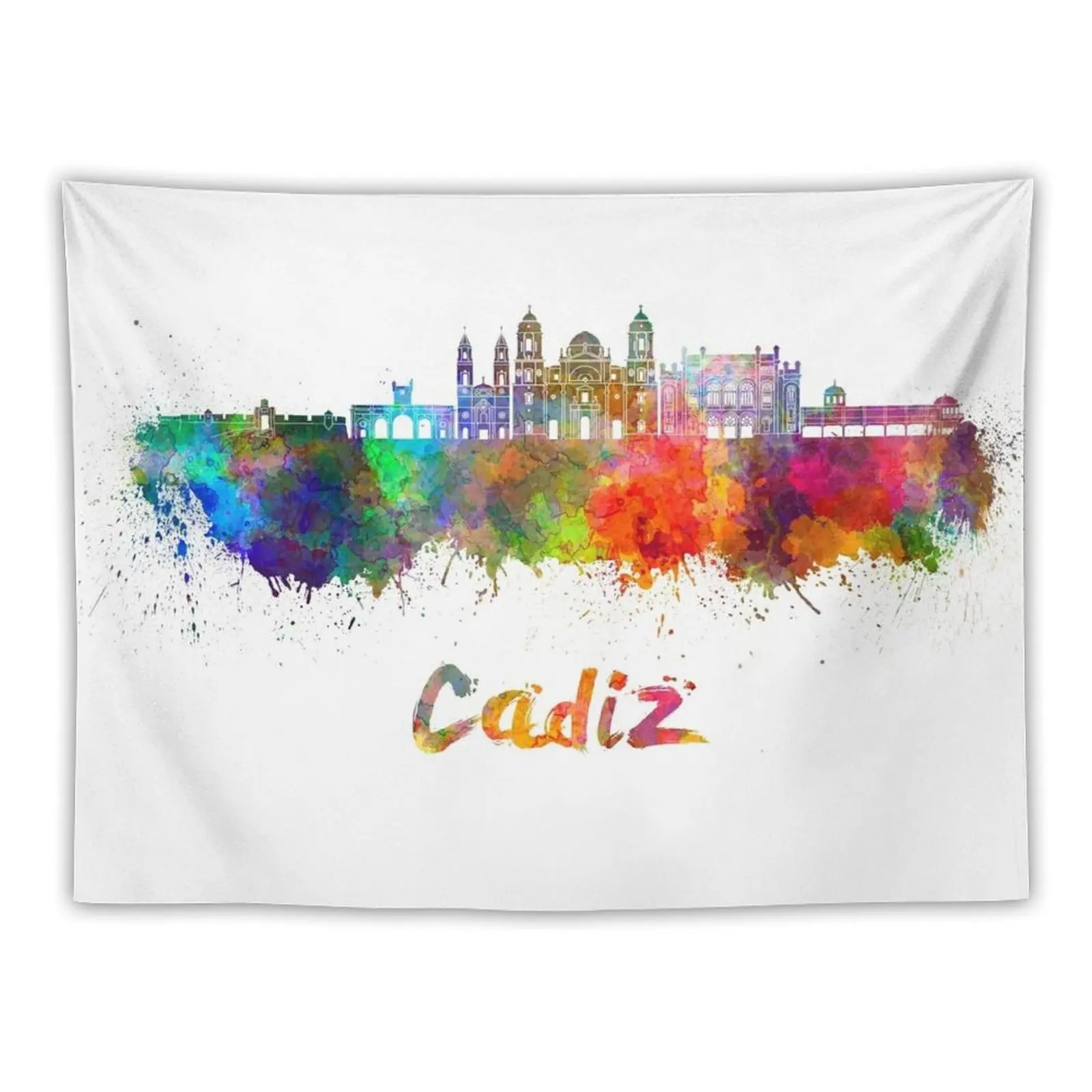 

Cadiz skyline in watercolor Tapestry Room Decorations Home Decorators Decorative Paintings Wall Coverings Tapestry