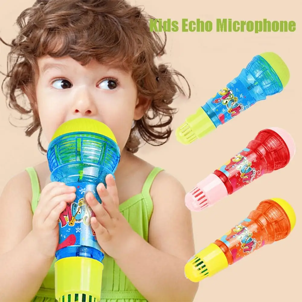 

Plastic Kids Echo Microphone Large Size Physical Echo Music Instrument Toys Wireless Multicolor Singing Song Toy Girls