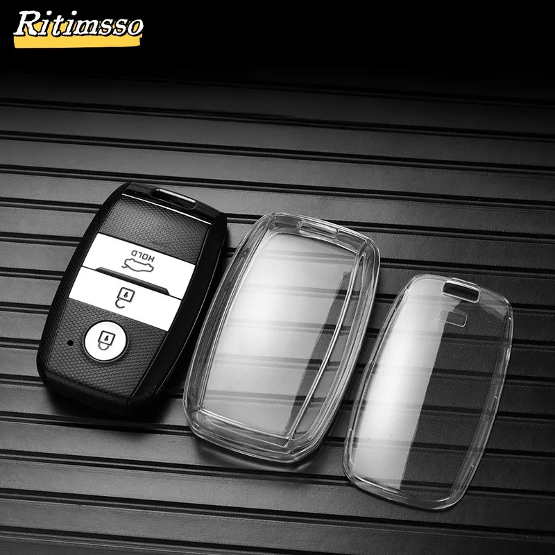 TPU Car Key Case Cover for Kia Rio Sorento Cerato Forte K2 K4 Stonic Carnival Niro Picanto Elantra Verna Sportage Accessories