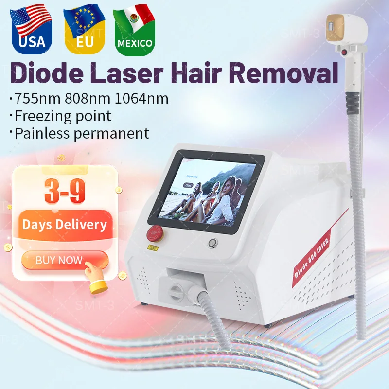 

2024NEW Newest 2000W Laser 3 Wavelength Ice Platinum Hair Removal 755nm 808nm 1064nm r Hair Removal