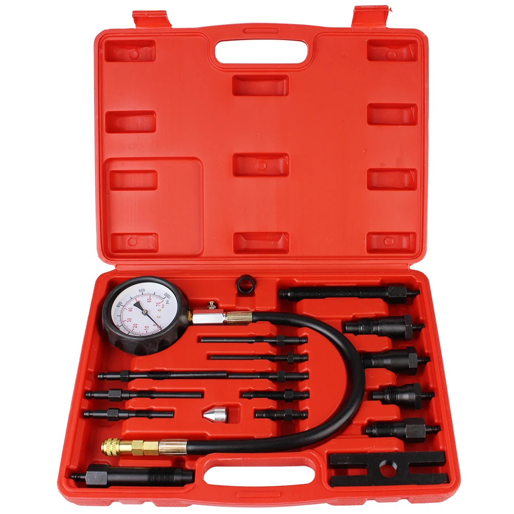 Car Test Set 0~1000psi/70bar Car Test Set Auto Diagnostics Tools TU-15B Fuel Pressure Gauge For Fuel Injection Pump Tester