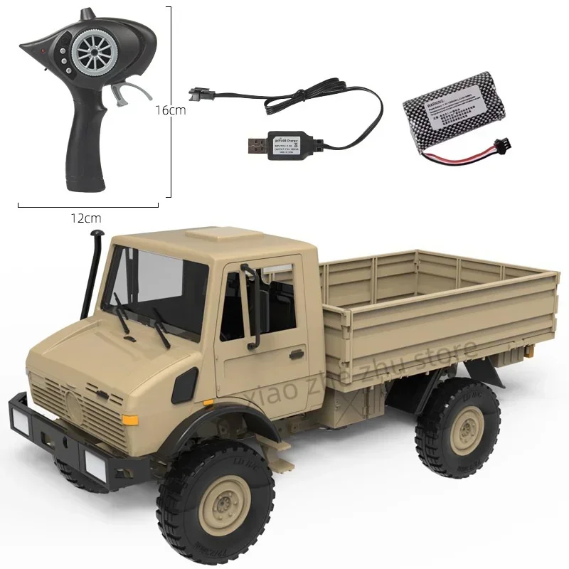 Rc 1:12 U1300 Electric Off-road Climbing Remote Control Car Unimog Abs Plastic Armygreen Toy Model Remote Control Birthday Gift