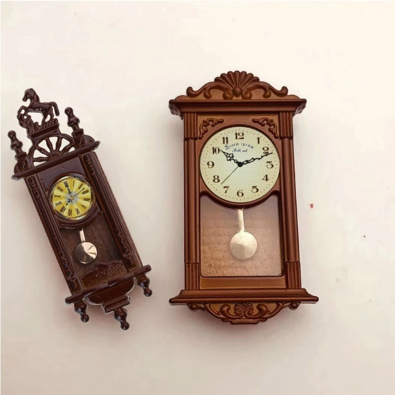 Table for Play Toy Dollhouse Wall Clock for Play for Doll Furniture Accessories DollHouse Miniature Portable Table Game