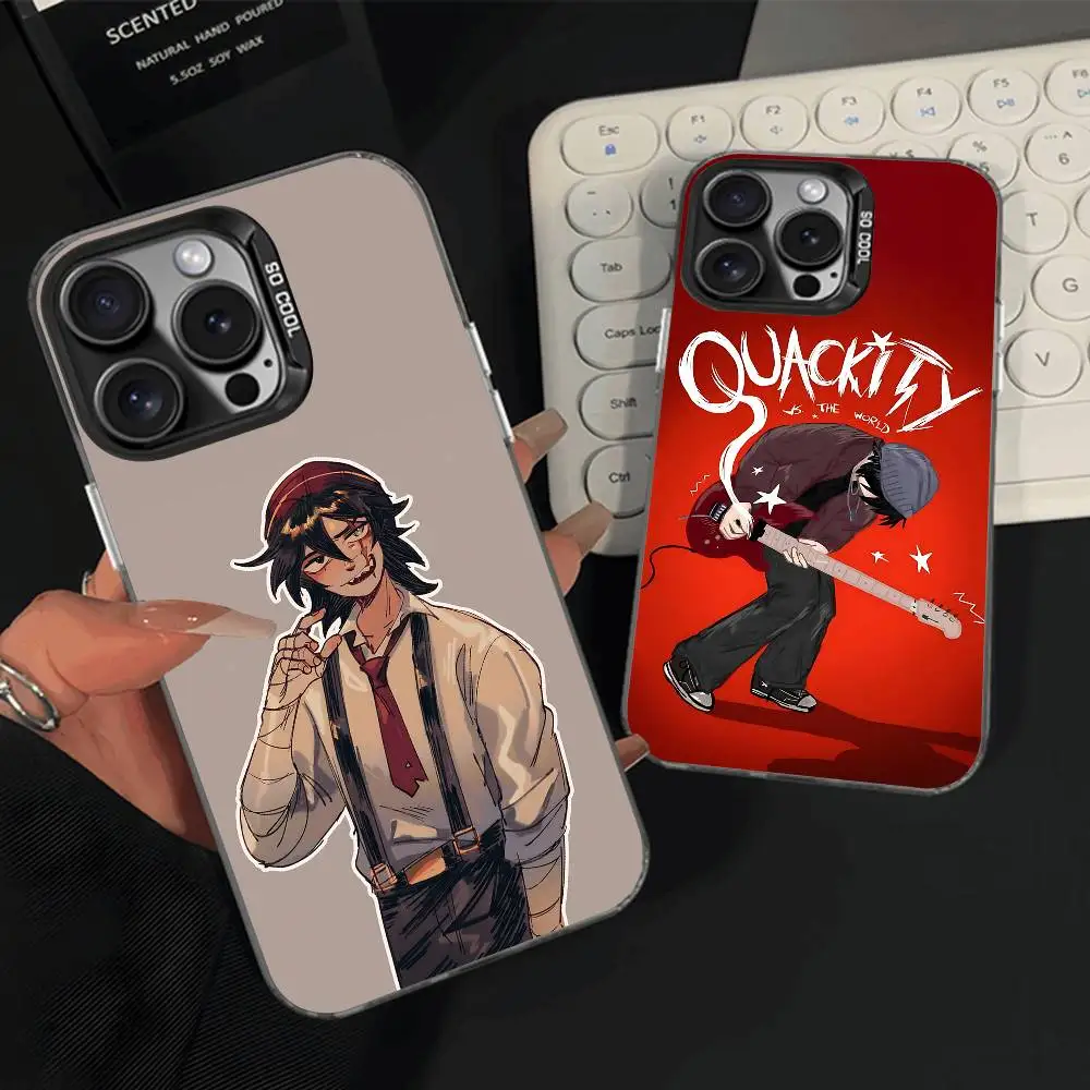 

Q-Quackity A-Alexis Phone Case For iPhone 14,16,12,15,13,17,11,E,Pro,Max,Plus,Air,Mini Black Soft Cover