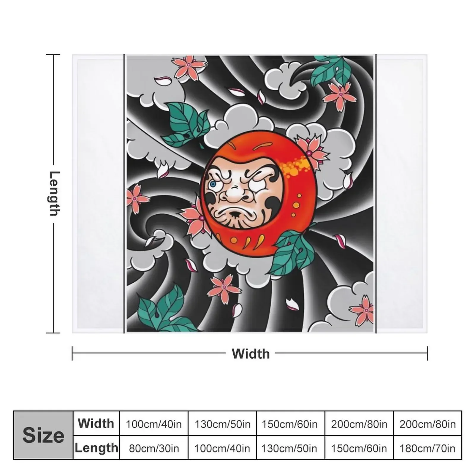 Daruma Doll Throw Blanket Stuffeds Large Blankets