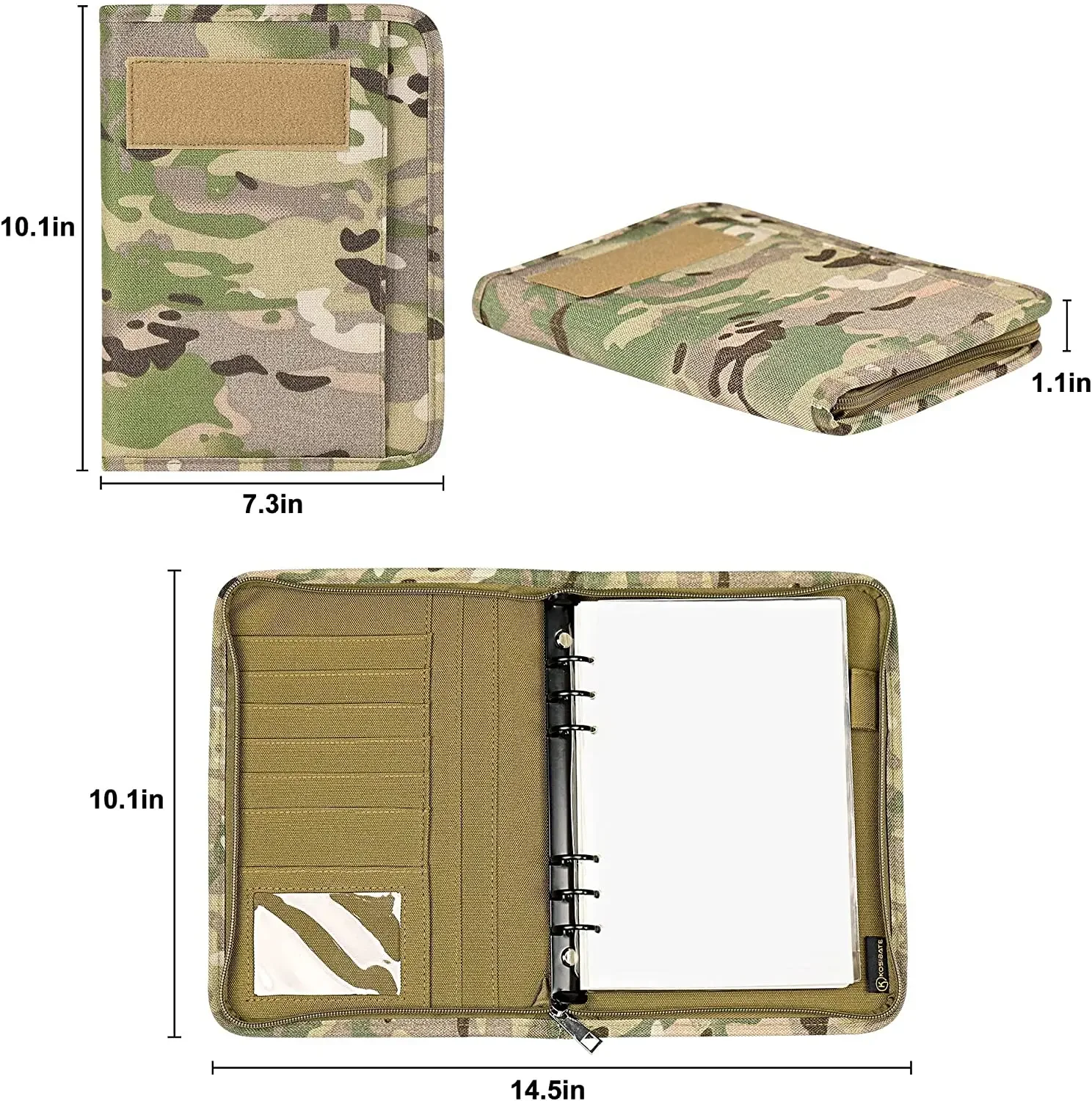 Raccoglitore ad anelli Padfolio da esterno con 80 fogli di carta a fogli mobili per Notebook tattico resistente alle intemperie A5 DROPSHIPPING