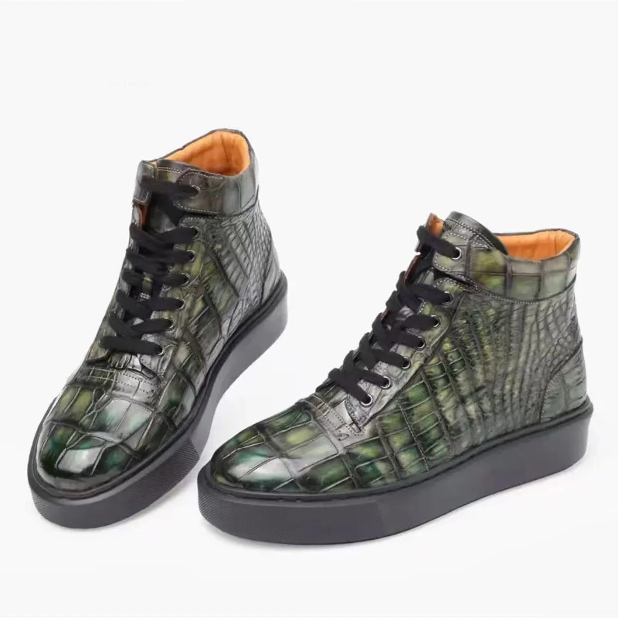 

yinshang new men crocodile shoes male boots sports male rubber sole shoes fashion