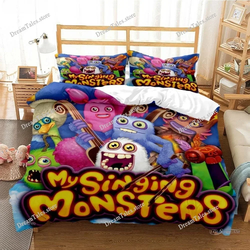 Game My Singing Monsters Cartoon All Season Duvet Cover,Bedding Set Soft Quilt Cover and Pillowcases Single_Double_Queen_King741