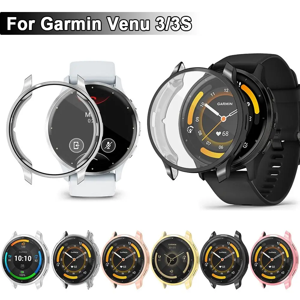 New Full Cover TPU Case Smart Bumper Screen Protector Soft Watchband Protective Shell for Garmin Venu 3/3S
