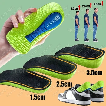 Erkekler Kadınlar için Yükseklik Artış Ayakkabı Tabanlık Arch Desteği Ortopedik Tabanlık Spor Ayakkabı Topuk Kaldırma Şablonları Bellek Köpük Ayakkabı Ekler