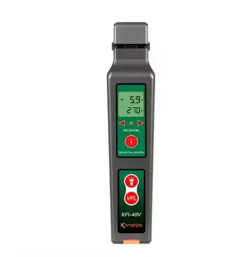 KFI-40V Optical Fiber Identifier with Fiber Visual Fault Locator Display Identifying Direction Break Checker FTTH Testing Tool