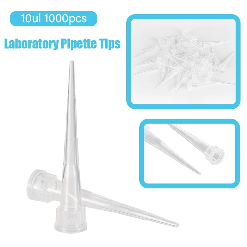 

10ul 1000pcs Lab Pipette Tips For Micropipette PP Plastic Disposable Pipette Tip Lab Equipment Supplies