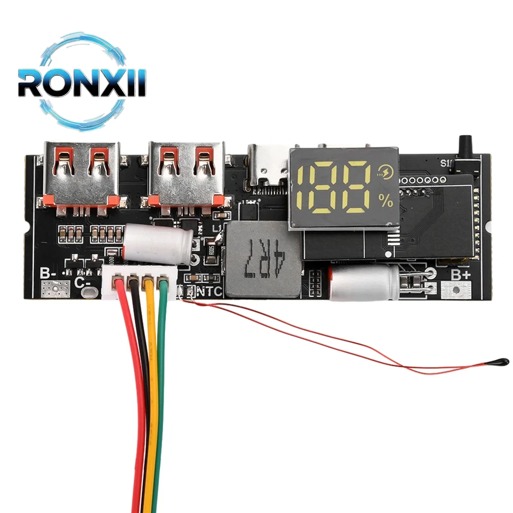 3S/4S/5S 65W 100W PD Super Fast Charging + VC Flash Charging DIY Power Bank Motherboard Module with Multiple Interfaces