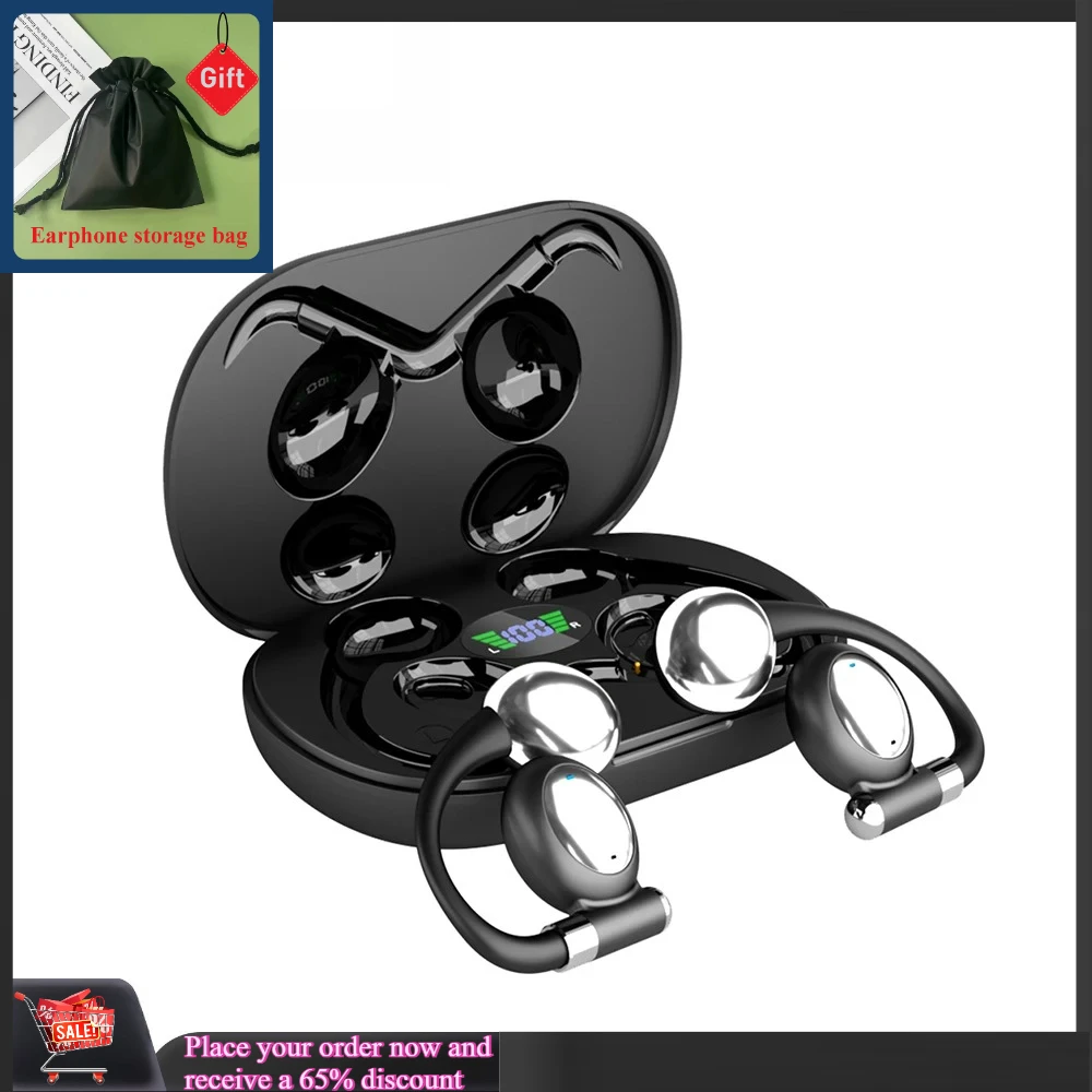 

YYK-880 Open Ear Headphones Bluetooth 5.3 Wireless Earbuds with Earhooks for Office Work/Leisure/Sports,Up to 60H Playtime