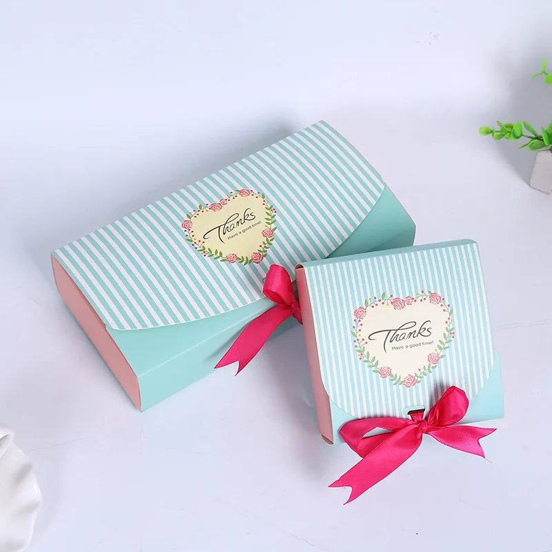 Caja de regalo de papel Kraft para dulces, suministros para paquetes de galletas, caja de embalaje de bufanda de seda, 20 piezas