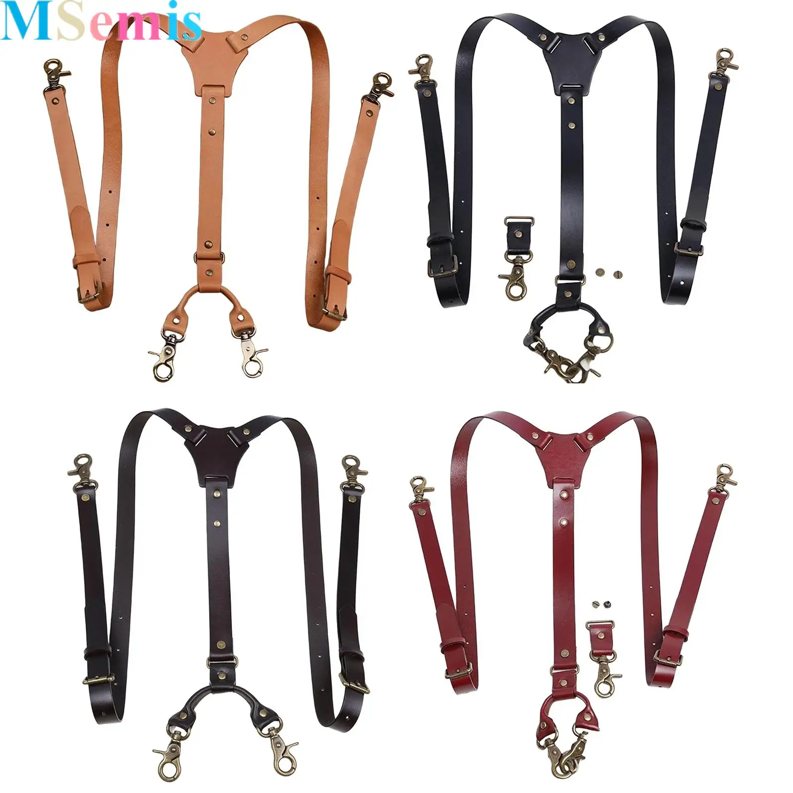 

Men Retro Adjustable Suspenders for Men Y Back Design Adjustable Suspender with 4 Clips Groomsmen Gift Wedding