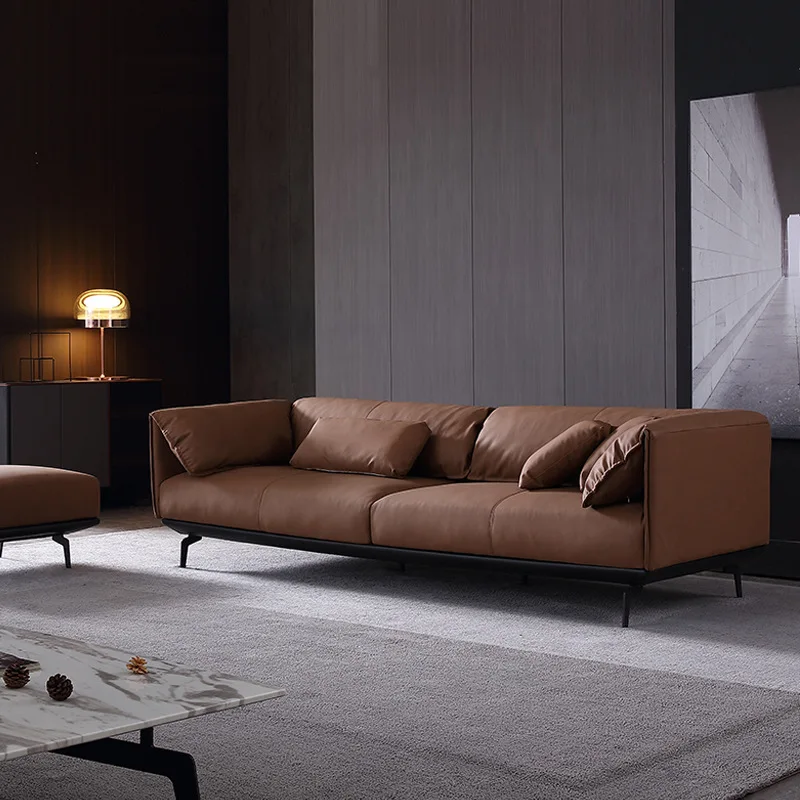 

Moden Style Soft Synthetic Leather Customize Size Living Room Couch Sofa Furniture For Home