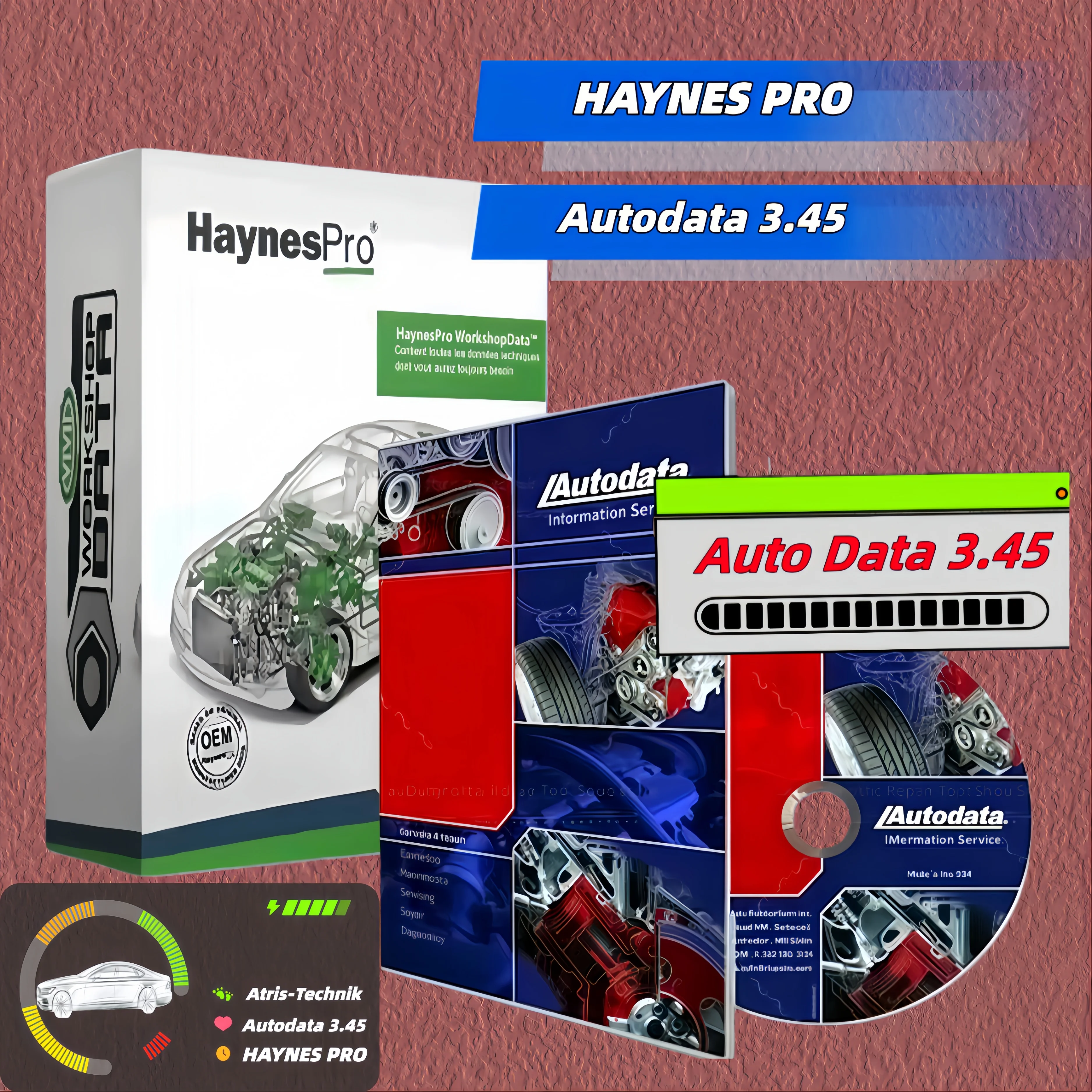 Premium Auto Repair Software: Haynes PRO + Auto Data 3.45 (Wiring Diagrams, Install Video) Europe Compatible