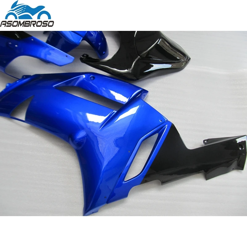 Upgrading your Motorcycle parts for Kawasaki Ninja ZX6R fairing kit 2007 2008 blue black plastic fairing set zx6r 08 08 GF20 image 5
