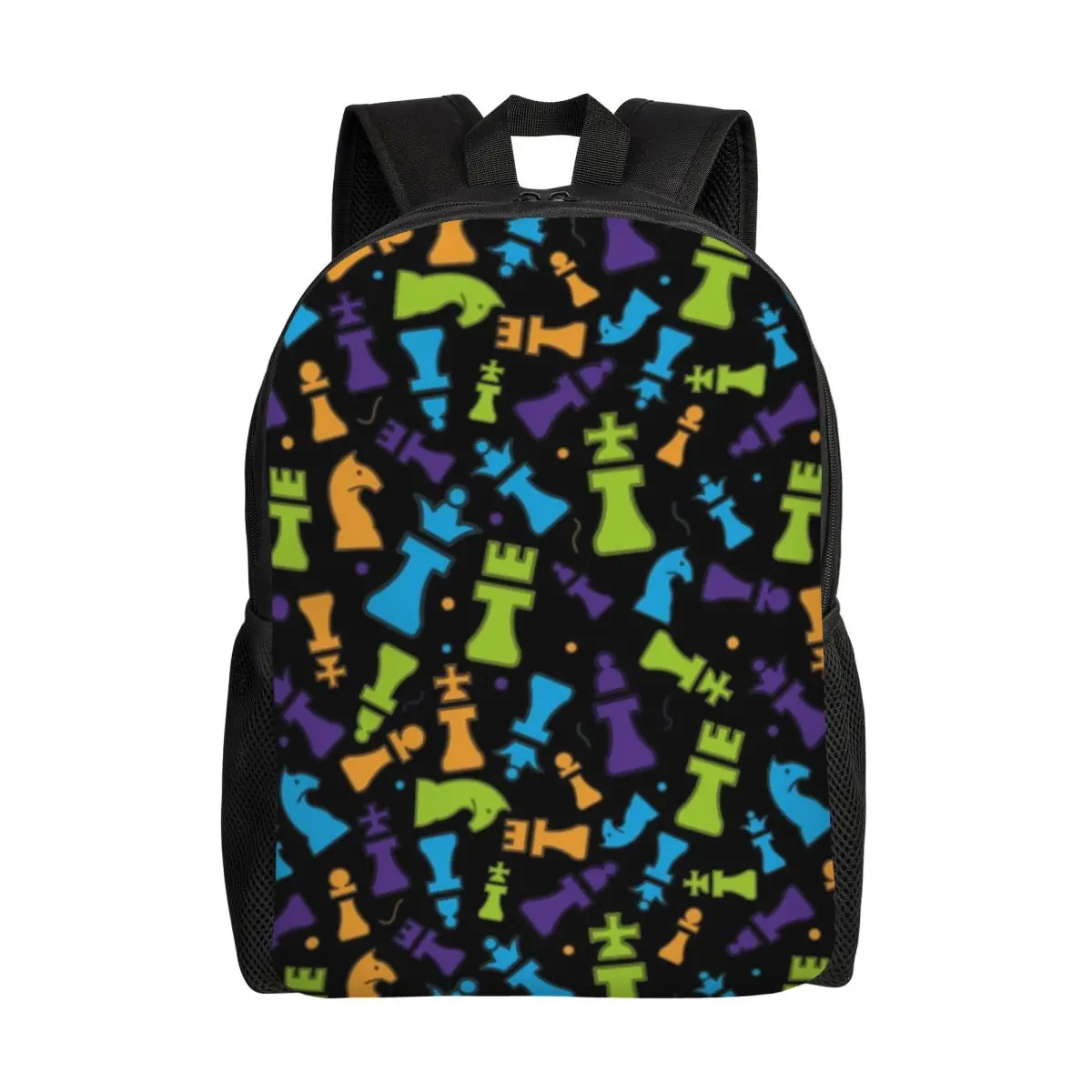 

Chess Endgame Pattern Backpacks for Men Women Water Resistant School College Board Game Bag Printing Bookbag