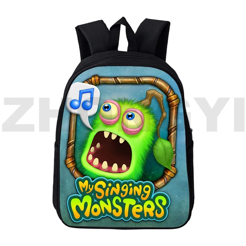 Divertente gioco My Singing Monsters School zaino ragazzi impermeabile Sport Bookbag 12/16 pollici ragazze Anime borsa a tracolla zaino per bambini