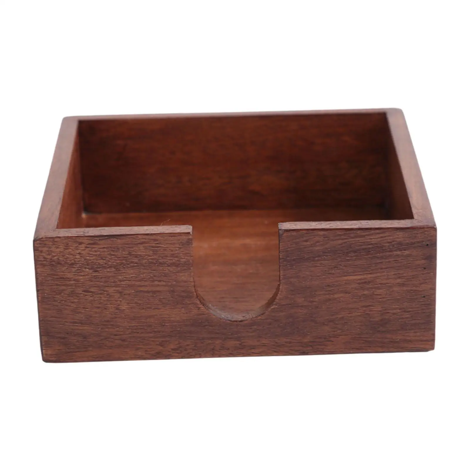 Wood Sticky Note Holder,Storage,Rustic,Notepad Tissue Box Compact Memo Organizer