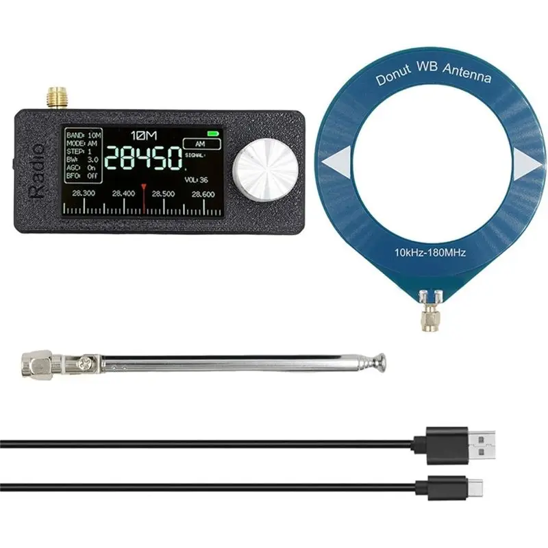 A33T-SI4732 Mini Radio Receiver,Portable Radio For Full-Band Broadcasting,ESP32-S3 Control,With Loop Antenna/Earphone