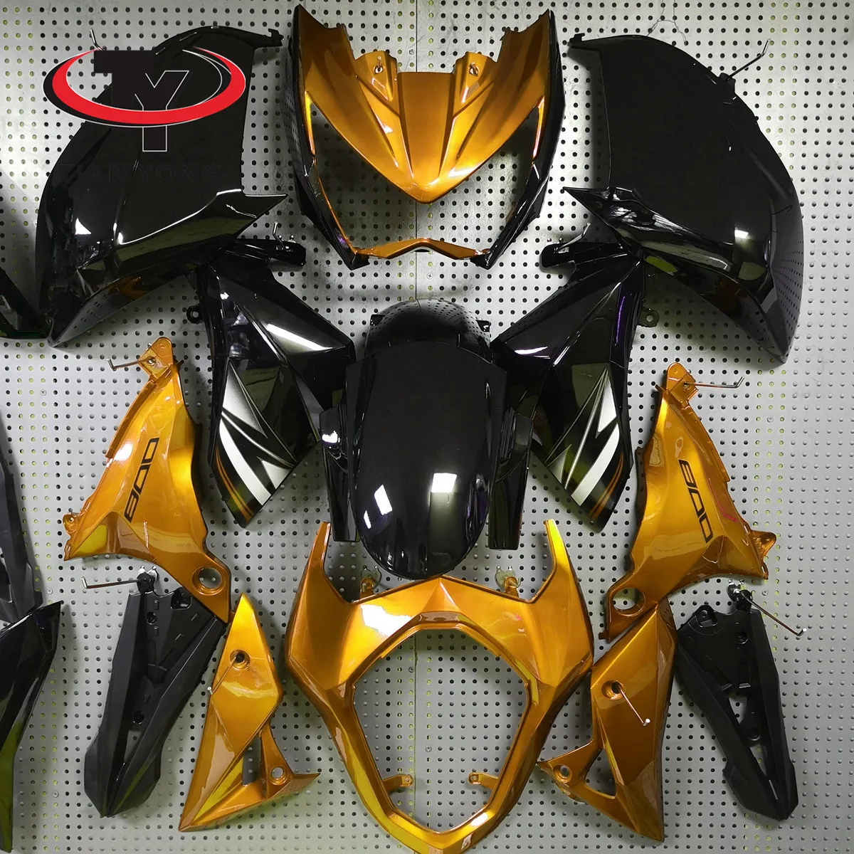 Bright gold black gradient print For Kawasaki Full Fairing Kit Z800 2013 2014 2015 2016 Bodywork Cowling