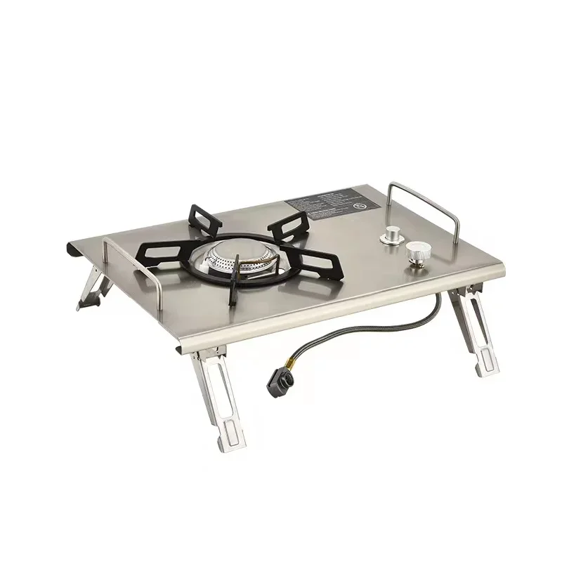 

Outdoor Glamping Portable Gas Stove IGT Grills Camping Burner Steel Light Weight 3-5 Hours for Hiking and Travelling