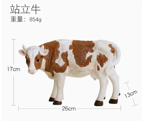 

Rural simulation cow model decoration ornament, homestay, farmhouse, home resin sculpture