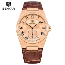 BENYAR BY5199 Quartz Watches Sports Leather New Business Men TOP Brand Waterproof Men Wristwatches Fashion Relogio Masculino