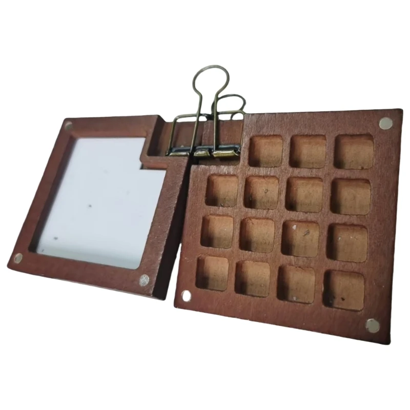 Juego acuarela viaje 8/15 rejillas, juego paleta acuarela portátil, bandeja pintura, caja, paletas pintura