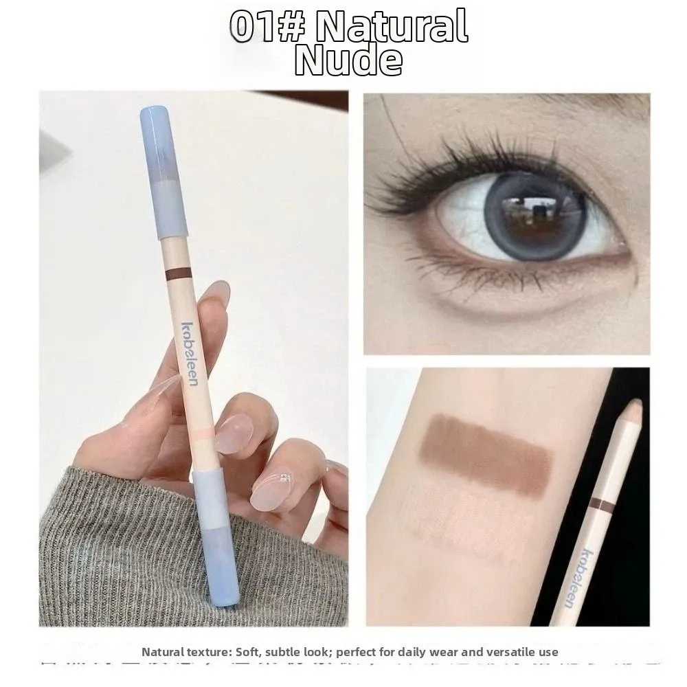 Waterproof Double-headed Contour Pen Smudge-Proof Two-colored Eye Bag Pencil Silky Texture Multipurpose Eyeliner
