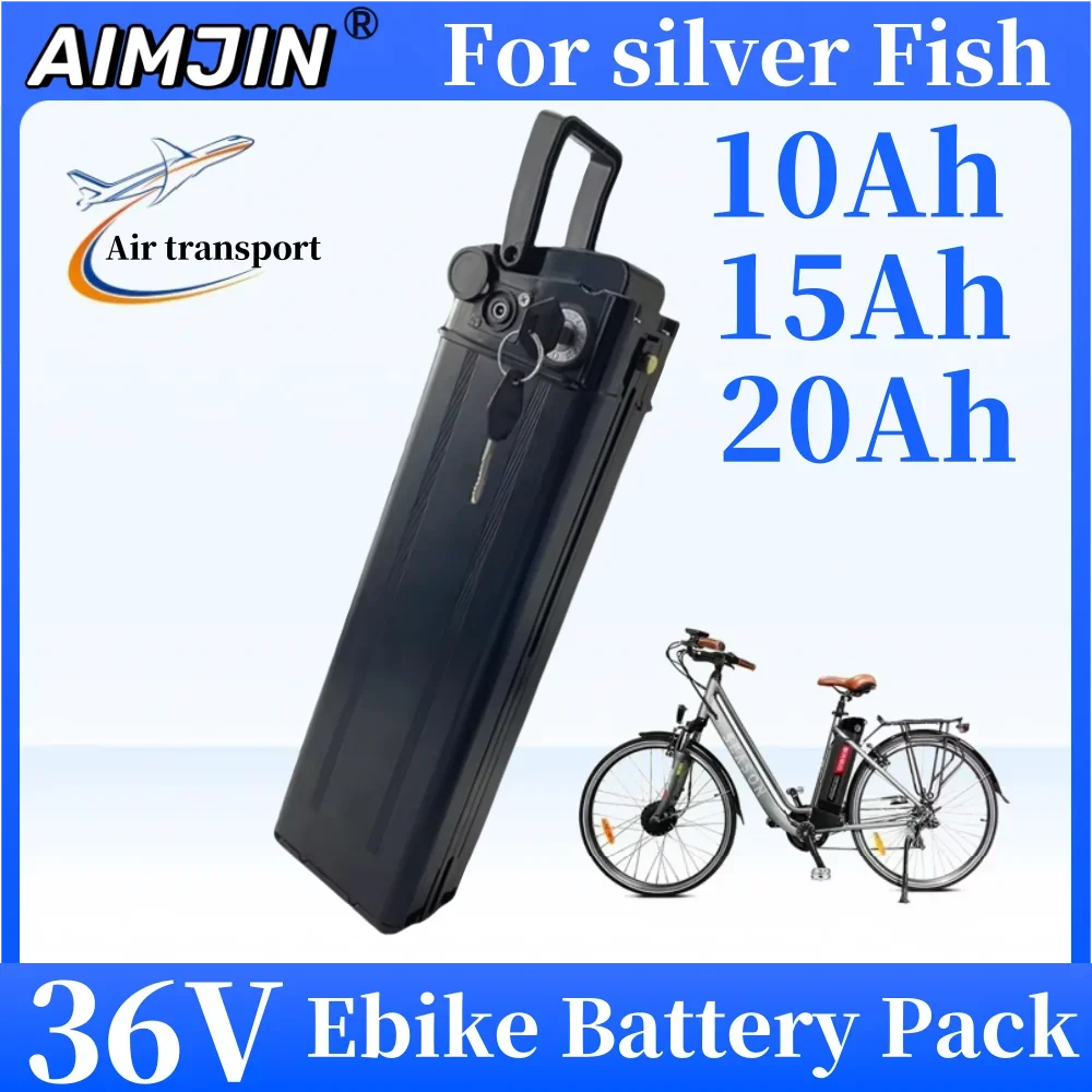 

36V 10AH 15Ah 20Ah Lithium Silver Fish Batterie For 350W 500W 750W 1000W Rechargeable Li-ion Battery Pack