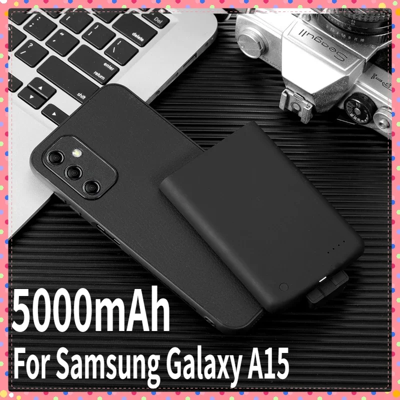 5000mAh Battery Charger Case For Samsung Galaxy A15 Power Case A15 5G Power Bank Phone Cover For Samsung Galaxy A15 Battery Case