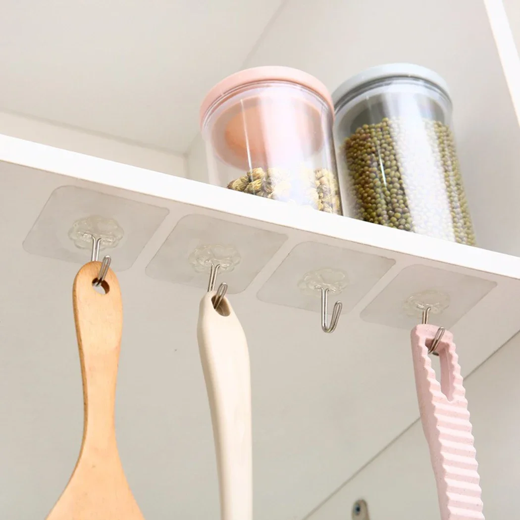 Transparent Strong Sticky Wall Hanging Nail-Hook Kitchen Bathroom Hook Paste Punch-Hook Suction Sucker Wall Holder - Image 5