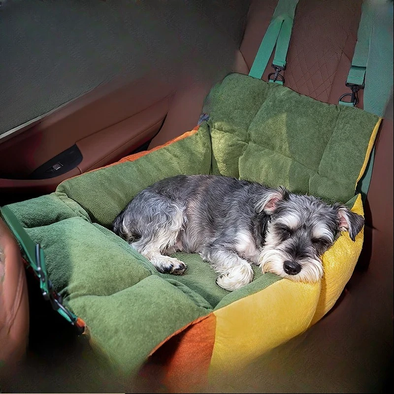 Pet Car Seat Carrier for Small Dogs Cats Waterproof Car Booster Seat with Straps Foldable Travel Bag Puppy Cage​