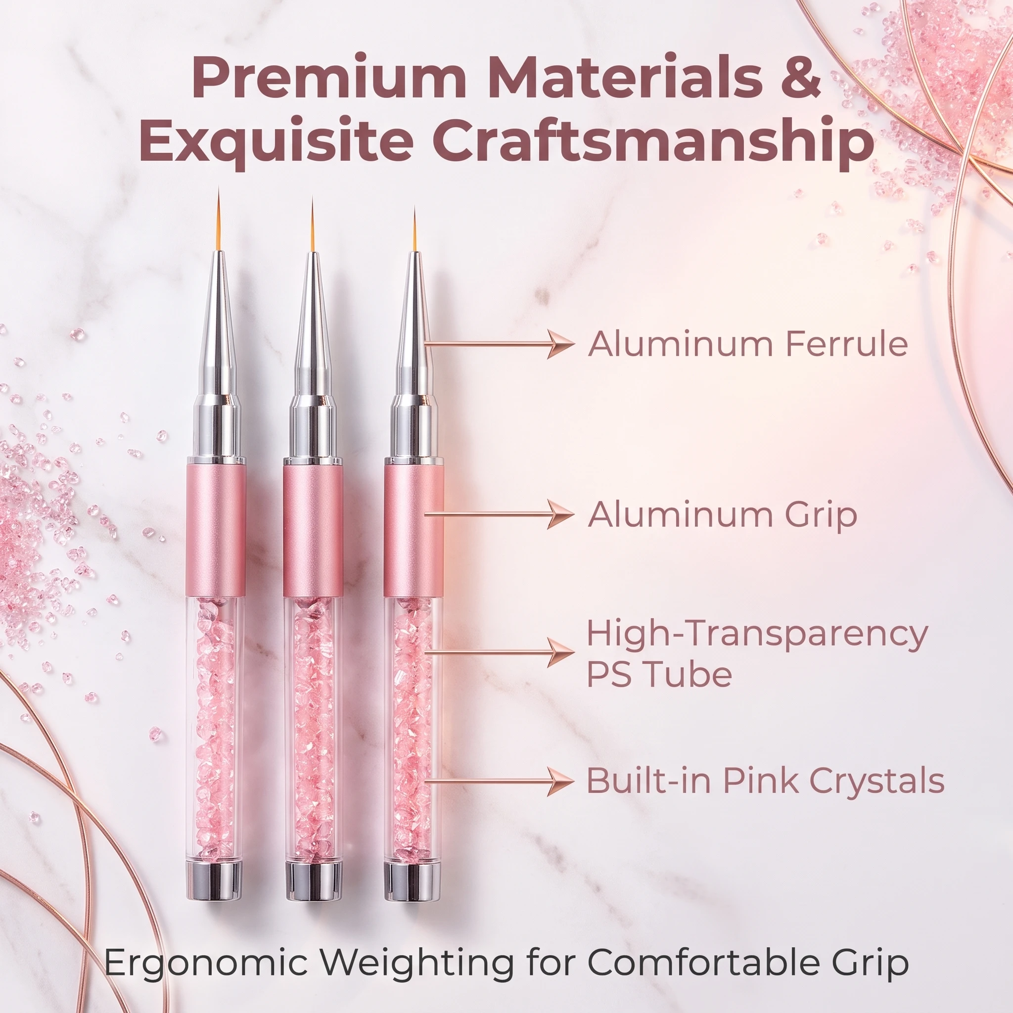 Set di pennelli per nail art d - Detailing Brush Set recensione e prezzo